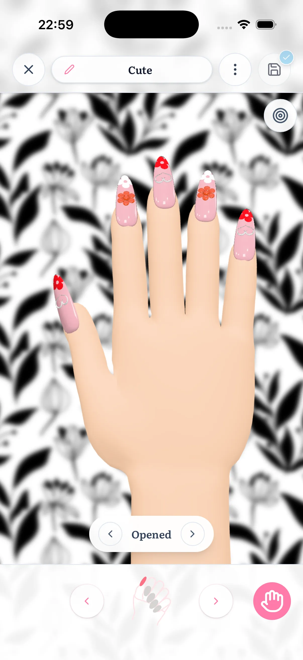 MANQR hand editor - preview your set on a lifelike 3D hand